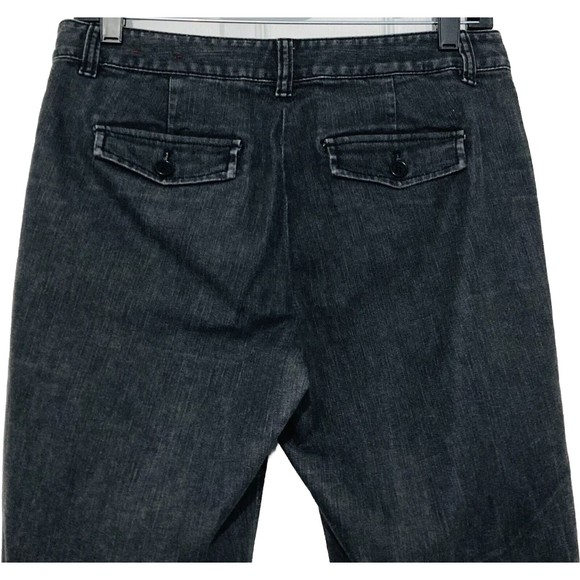 Talbots Heritage Boot Charcoal Gray Mid Rise Stretch Denim Trousers Size 8P/29 - Picture 8 of 12